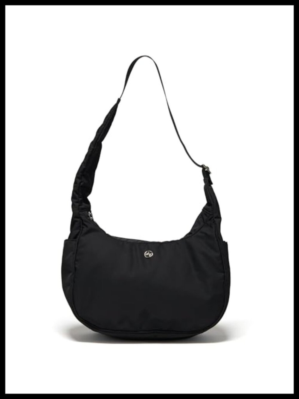 Women's Water-Repellent Nylon Crescent Shoulder Bag Hobo Purse w/ Adjustable